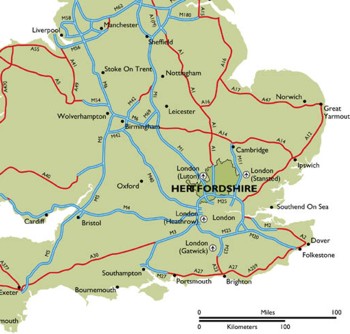 Hertfordshire Map
