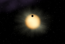 An artists impression of a transiting planet